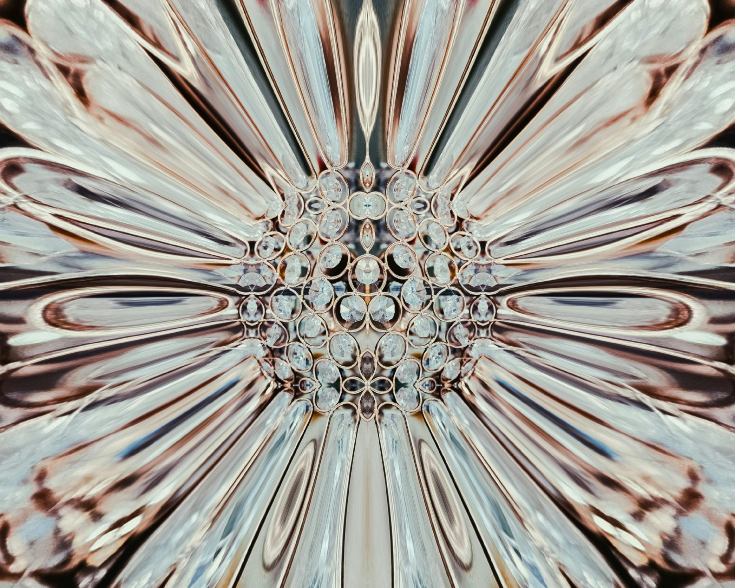 The diamond centre of a piece of jewellery.