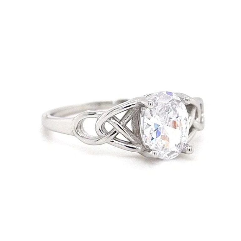 Faith Sterling Silver
Sterling Silver CZ Oval Celtic Design Ring