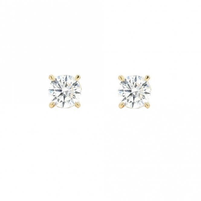 Faith Diamonds 18ct Yellow Gold 2.02ct Total Round Brilliant Cut Lab Grown Diamond Earrings