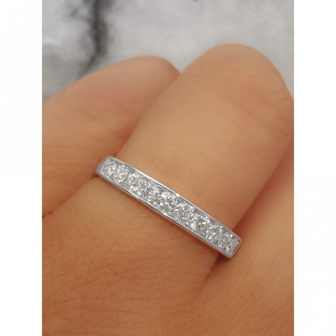 Faith Diamonds 9ct Canadian WG 0.33ct Round Brilliant Wedding/Eternity Ring Diamond carat weight - 0.33ct Cut - Round Brilliant Colour - G/H Colour Clarity - Si1/Si2  Size M (Sizes Available to Order)