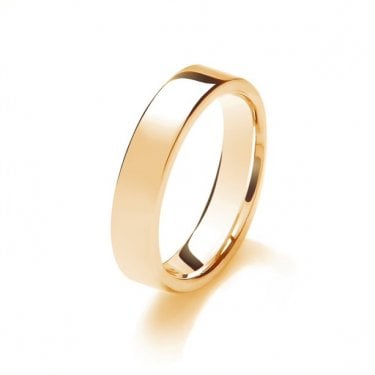 9ct Flat Court Heavy Weight 8.30g 5mm Ring  (All Sizes Available To Order and Also Available in White Gold and Rose Gold)