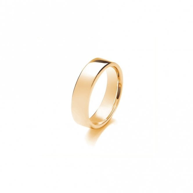 Faith Wedding Rings 9ct Flat Court Lightweight 6.35g 6mm Ring  (All Sizes Available To Order and Also Available in White Gold and Rose Gold)