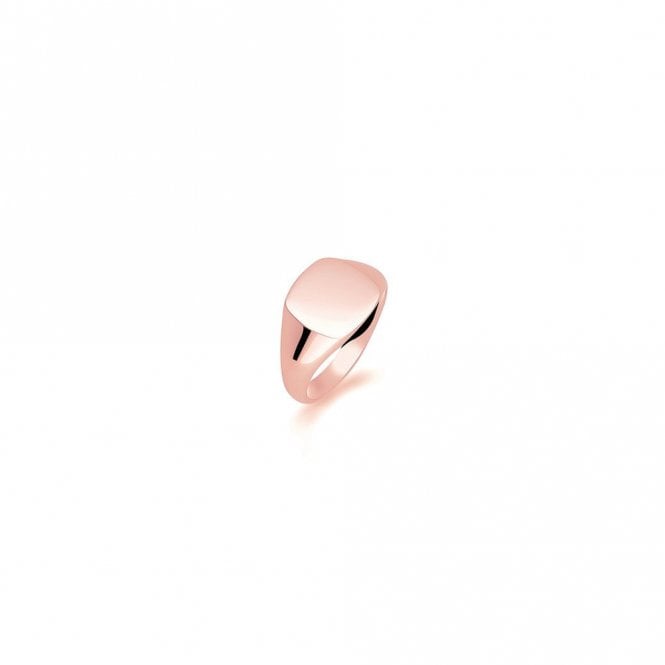 Faith Signet Rings 9ct Rose Gold Ladies Cushion Lightweight Signet Ring 11x10mm  (Available to Order in Different Metals and Sizes)