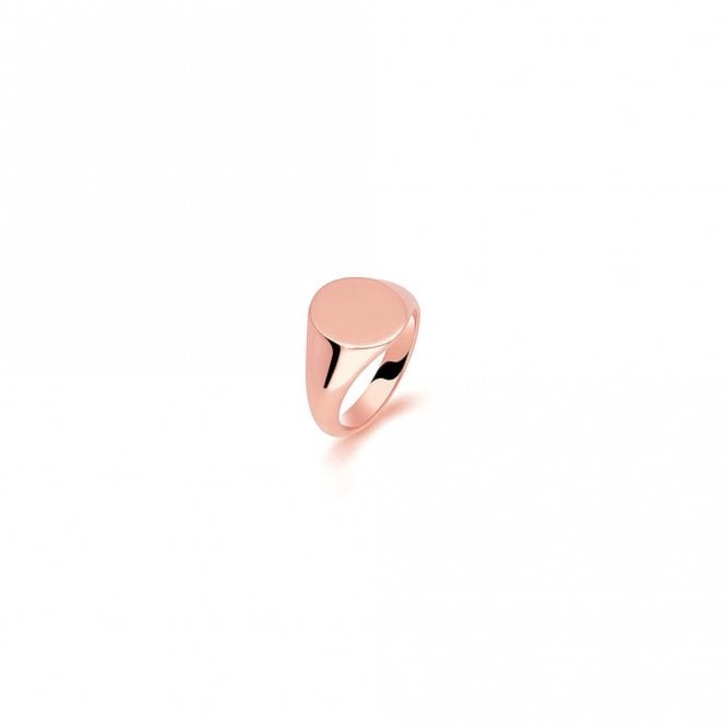Faith Signet Rings 9ct Rose Gold Ladies Oval Lightweight Signet Ring 12x10mm  (Available to Order in Different Metals and Sizes)