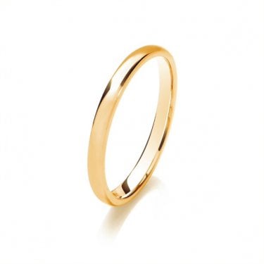 9ct Traditional Court Lightweight 1.59g 2mm Ring  (All Sizes Available To Order and Also Available in White Gold and Rose Gold)