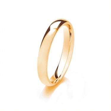 9ct Traditional Court Lightweight 2.73g 3mm Ring  (All Sizes Available To Order and Also Available in White Gold and Rose Gold)