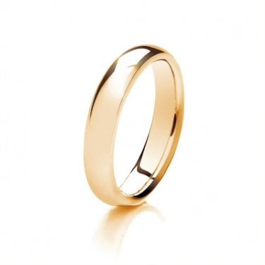 9ct Traditional Court Lightweight 4.0g 4mm Ring  (All Sizes Available To Order and Also Available in White Gold and Rose Gold)