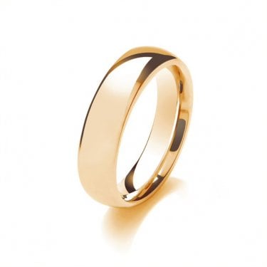 9ct Traditional Court Lightweight 6.85g 6mm Ring (All Sizes Available To Order and Also Available in White Gold and Rose Gold)