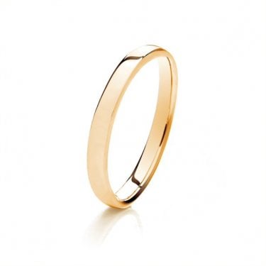 9ct Traditional Court Medium Weight 2.58g 2.5mm Ring  (All Sizes Available To Order and Also Available in White Gold and Rose Gold)