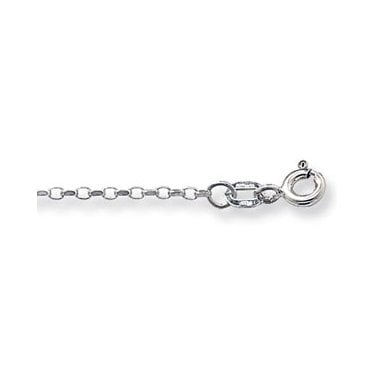 9ct White Gold 16" Belcher Chain