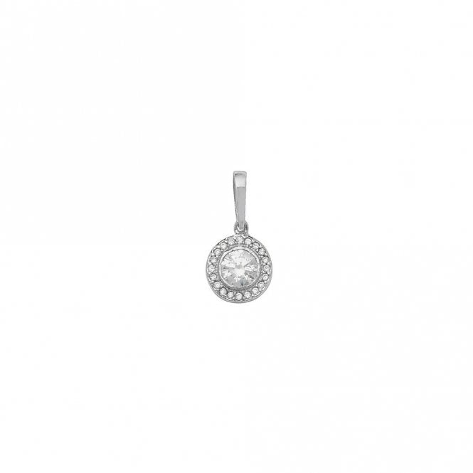 Faith 9ct Gold 9ct White Gold Round Halo Pendant