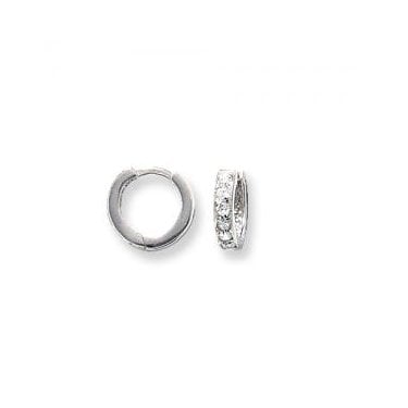 9ct White Gold Single Huggie