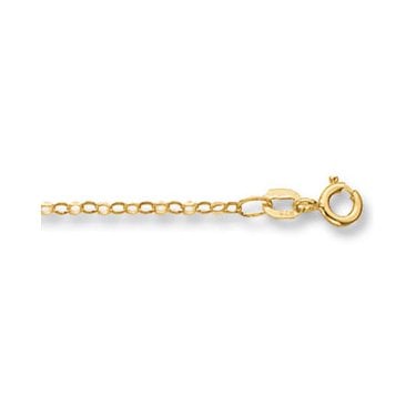 9ct Yellow Gold Faceted Belcher Chain 18inch