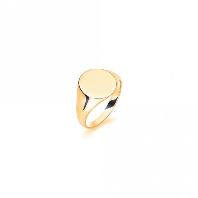 Faith Signet Rings 9ct Yellow Gold Gents Oval Heavy Weight Signet Ring 14.35x13mm  (Available to Order in Different Metals and Sizes)