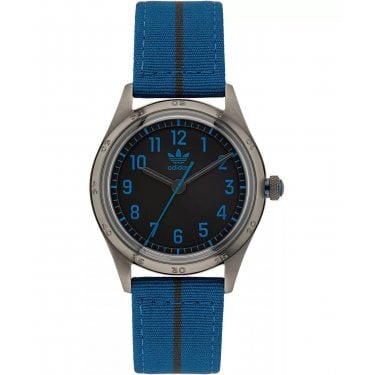 Adidas Originals Gents Code Four Blue Nylon Strap Watch