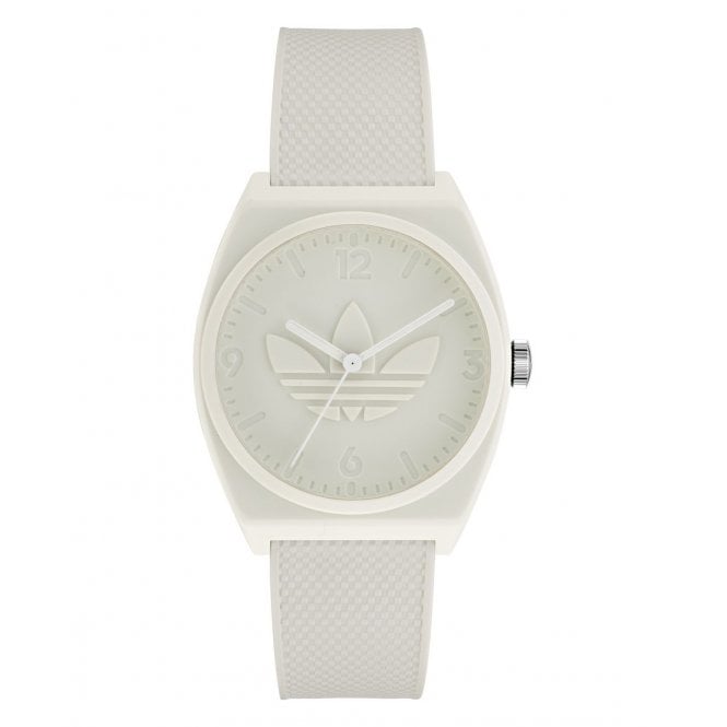 Adidas  Originals Unisex Project Two White Resin Strap Watch