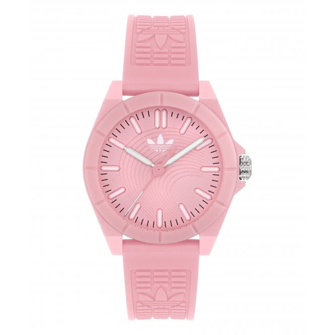 Adidas  Unisex Project Four Pink Dial Pink Resin Strap Watch