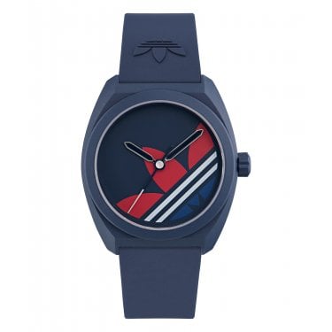 Adidas Unisex Project Three Blue Dial Blue Bio Resin Strap Watch