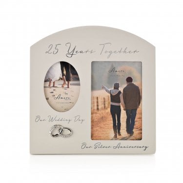 Amore Arched Double 25th Anniversary Frame