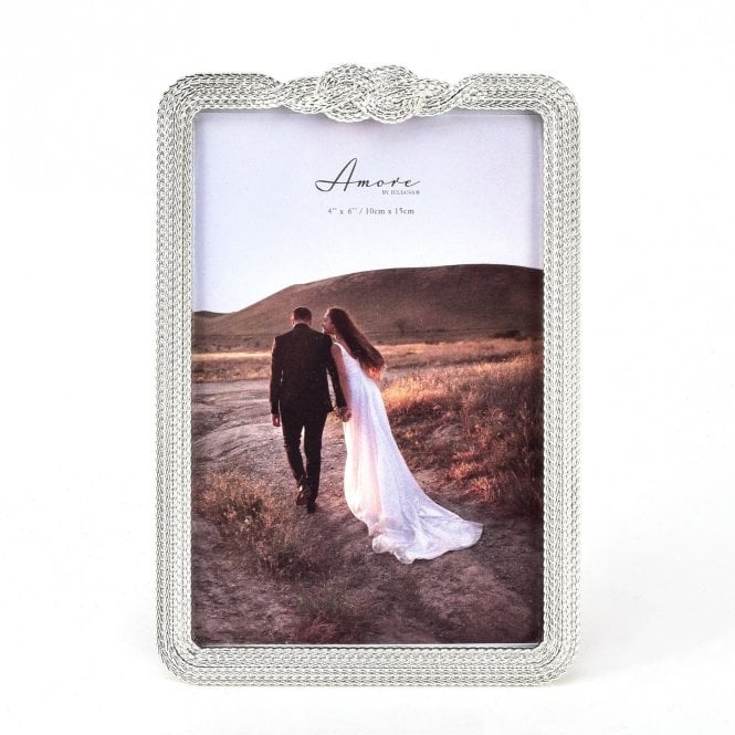 Amore  Silverplated Infinity 3D Knot Photo Frame 4