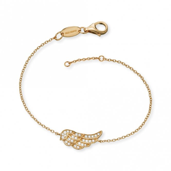 Angel Whisperer  from Engelsrufer Angel Wings CZ Wing Gold Tone Bracelet 1.65cm, 17-19cm 