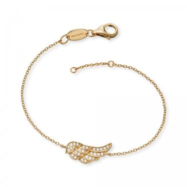 Angel Whisperer from Engelsrufer Angel Wings CZ Wing Gold Tone Bracelet 1.65cm, 17-19cm 
