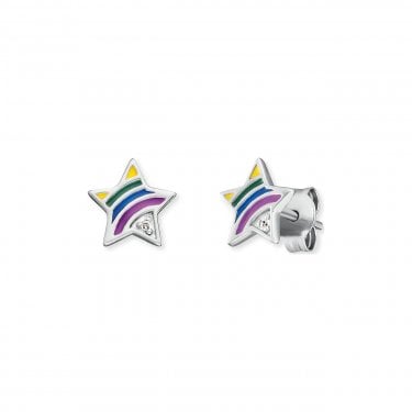 Angel Whisperer from Engelsrufer Little Angel Rainbow Star Stud Earrings 0.7cm