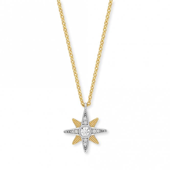 Angel Whisperer  from Engelsrufer My Universe CZ Star  Gold Tone Necklace 1.4cm, 40-44cm 