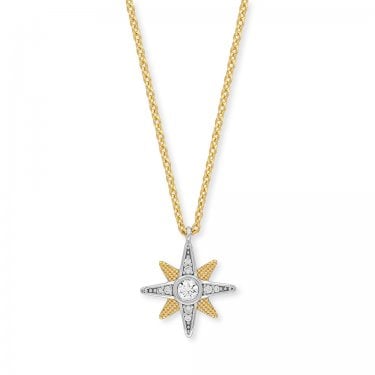 Angel Whisperer from Engelsrufer My Universe CZ Star  Gold Tone Necklace 1.4cm, 40-44cm 
