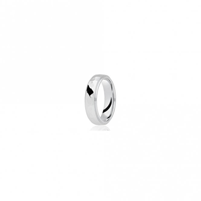 Faith Wedding Rings Argentium Faceted Polished Centre Traditional Court 6mm Wedding Ring  (All Sizes Available To Order)