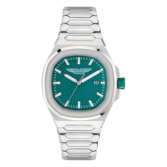 Aston Martin  GPQ Green Dial Stainless Steel Watch 