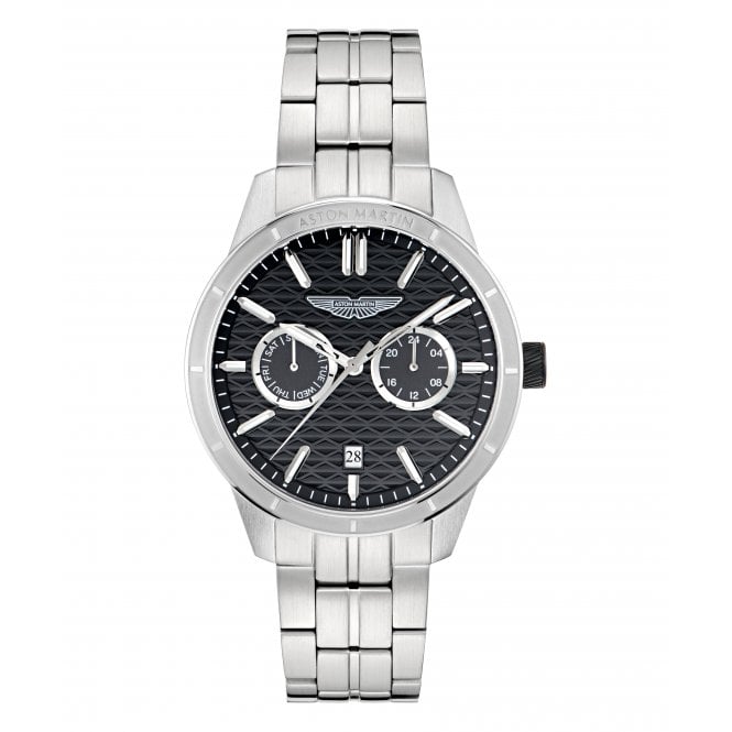 Aston Martin  HDL Black Dial Stainless Steel Watch 