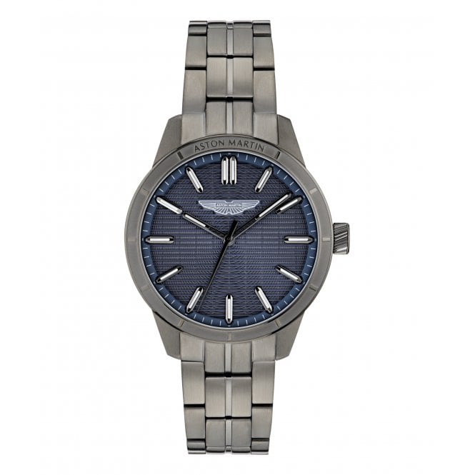 Aston Martin  HDL Blue Dial Gunmetal Stainless Steel Watch 