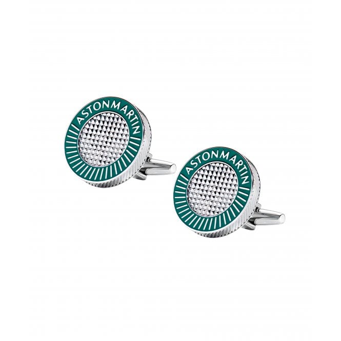 Aston Martin  SGT Podium Green Stainless Steel Cufflinks 18mm