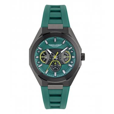 Aston Martin TKS Octogonal Green Dial Green Silicone Strap Watch 