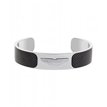 Aston Martin TRG Logo Black & Stainless Steel Bangle 7 x 5.5cm