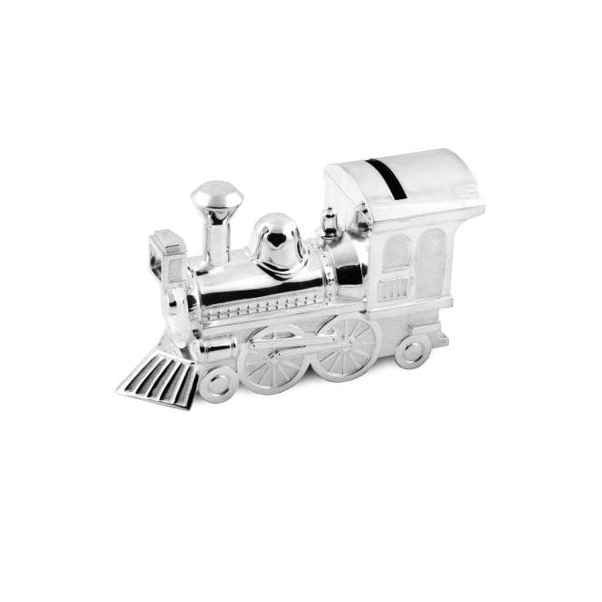 Bambino Gift Silverplated Money Box Large Train H 85, W 140, D 50mm