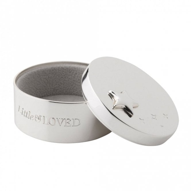 Bambino  Little & Loved Silver Plated Keepsake Box H35, W53, D53mm