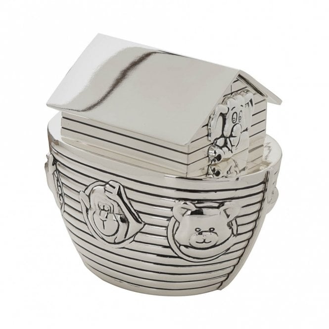 Bambino  Noah's Ark Silver Plated Money Box 12.5cm x 11cm x 9cm