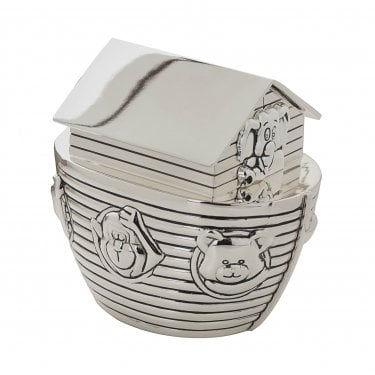 Bambino Noah's Ark Silver Plated Money Box 12.5cm x 11cm x 9cm