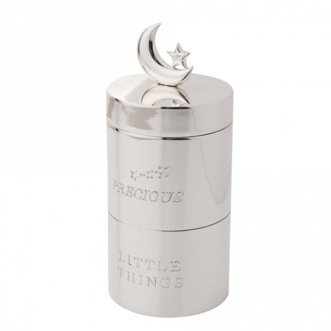 Bambino  Stacking Silver Plated Keepsake Box H90, W37, D37mm