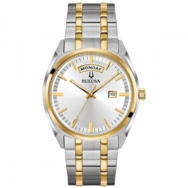 Bulova Gents Surveyor Classic Two Tone Stainless Steel Watch