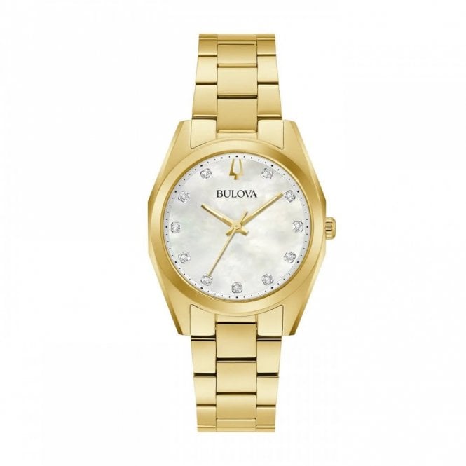 Bulova  Ladies Surveyor Gold Tone Stainless Steel Watch  