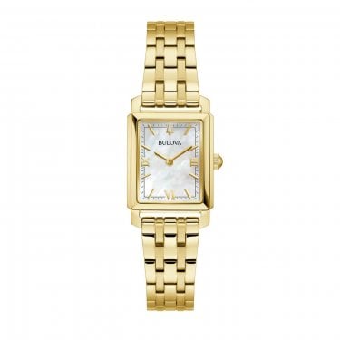 Bulova Ladies Sutton Gold Tone Stainless Steel Watch 