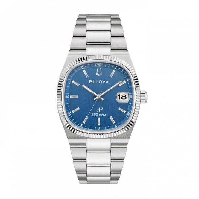 Bulova  Unisex Super Seville Blue Dial Stainless Steel Watch