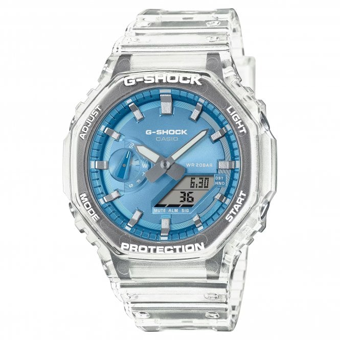 G-Shock Casio  Gents 2100 Series Transparent Resin Strap Watch