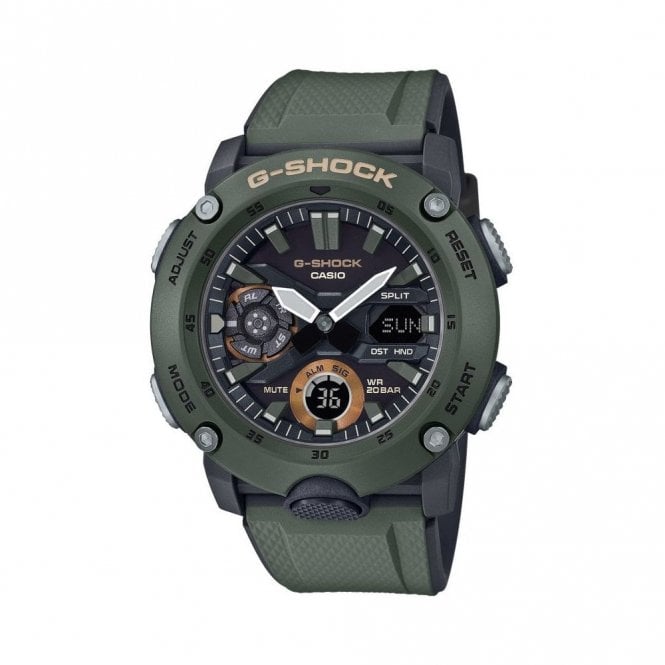 G-Shock Casio  Gents Carbon Core Guard Khaki Resin Strap Watch