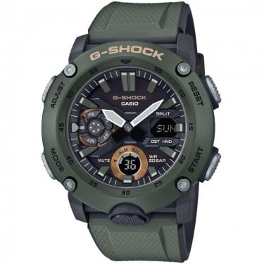 Casio G-Shock Gents Carbon Core Guard Khaki Resin Strap Watch