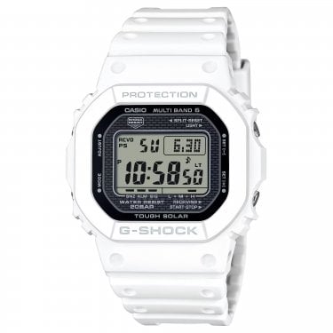 Casio G-Shock Gents Digital 5000 Series White Resin Strap Solar Watch