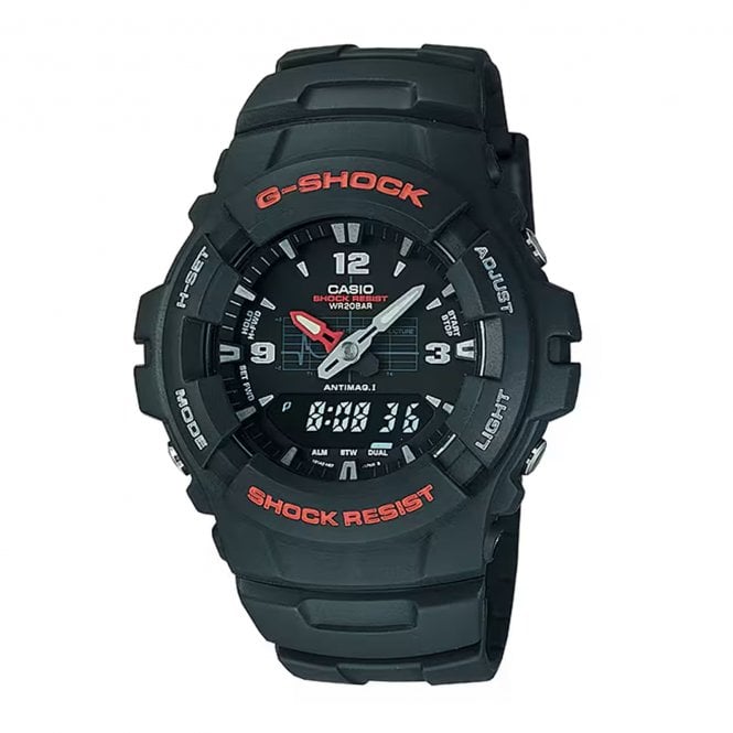 G-Shock Casio  Gents G-100 Series Black Resin Strap Watch
